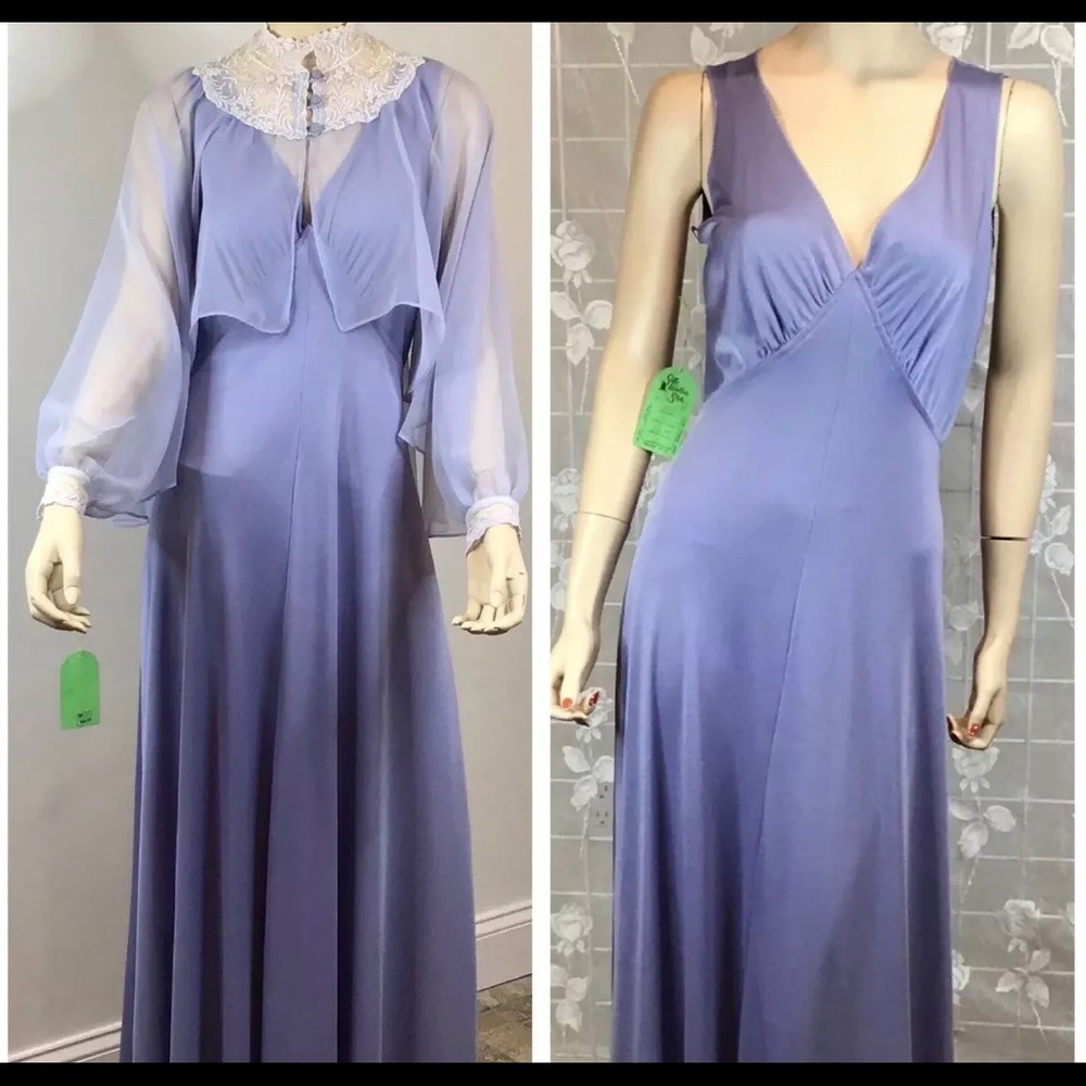 Vintage 1970’s Violet Maxi Dress Medium